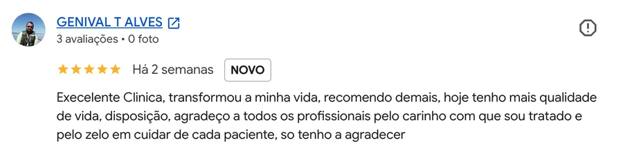 Avaliação de Genival T Alves no Google